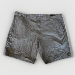 Polo Ralph Lauren Chino Shorts 46B Gray Stretch Classic Fit Big & Tall QR Auth